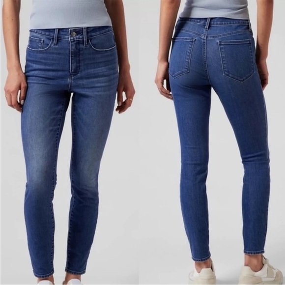 Athleta sculptek Skinny Jeans Dark Wash Size 2 - Picture 1 of 11